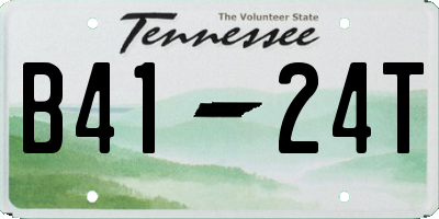 TN license plate B4124T