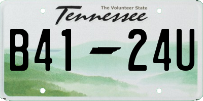 TN license plate B4124U