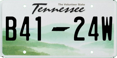 TN license plate B4124W