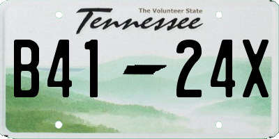 TN license plate B4124X