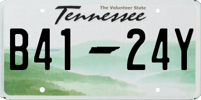 TN license plate B4124Y