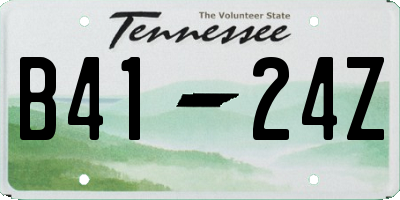 TN license plate B4124Z