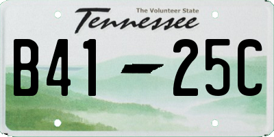 TN license plate B4125C