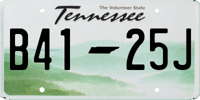 TN license plate B4125J