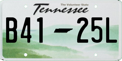 TN license plate B4125L