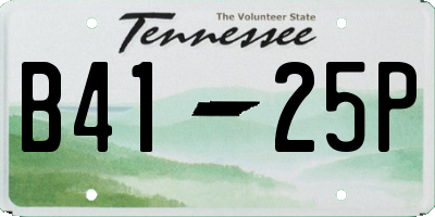 TN license plate B4125P