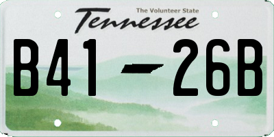 TN license plate B4126B