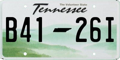 TN license plate B4126I