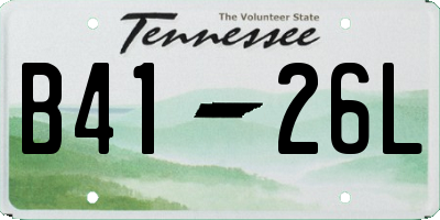 TN license plate B4126L
