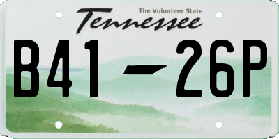 TN license plate B4126P