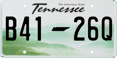 TN license plate B4126Q