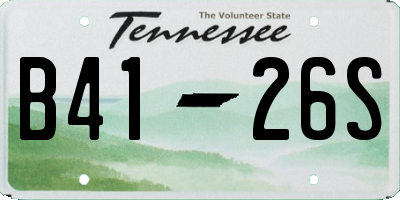 TN license plate B4126S