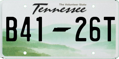 TN license plate B4126T