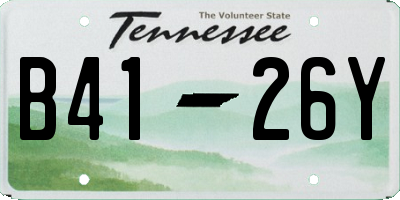 TN license plate B4126Y