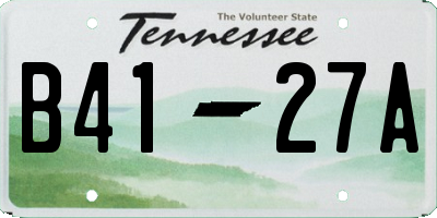 TN license plate B4127A