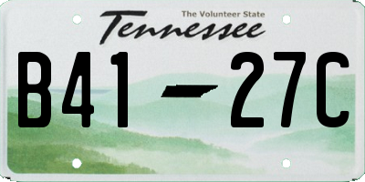 TN license plate B4127C