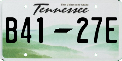 TN license plate B4127E