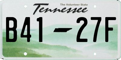 TN license plate B4127F