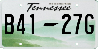 TN license plate B4127G