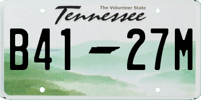 TN license plate B4127M