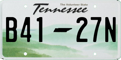 TN license plate B4127N