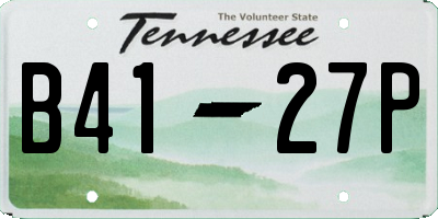 TN license plate B4127P