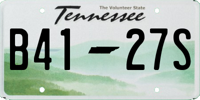TN license plate B4127S