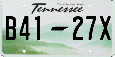 TN license plate B4127X
