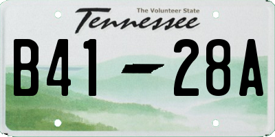 TN license plate B4128A