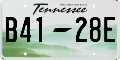 TN license plate B4128E