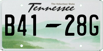 TN license plate B4128G
