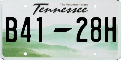 TN license plate B4128H