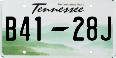 TN license plate B4128J
