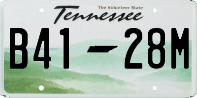 TN license plate B4128M