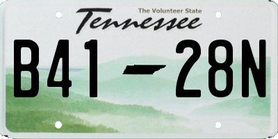 TN license plate B4128N
