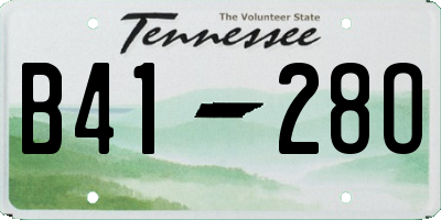 TN license plate B4128O