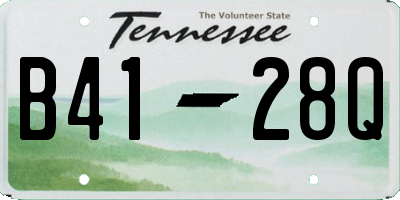 TN license plate B4128Q