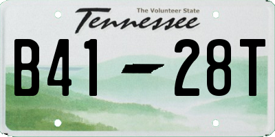 TN license plate B4128T