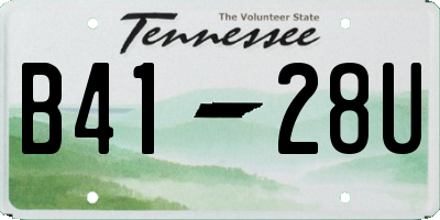 TN license plate B4128U
