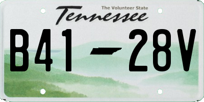 TN license plate B4128V