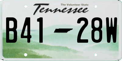 TN license plate B4128W