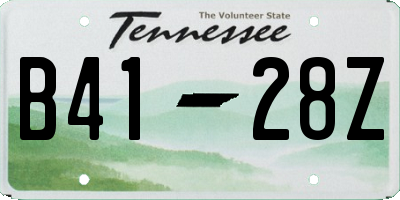 TN license plate B4128Z