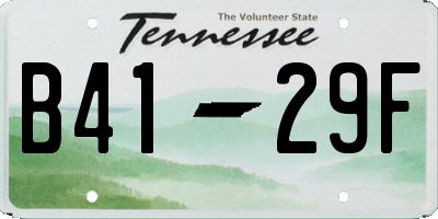TN license plate B4129F