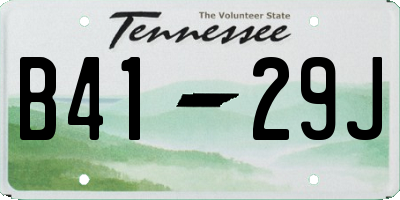 TN license plate B4129J