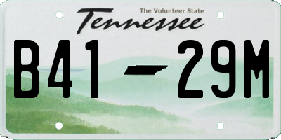TN license plate B4129M