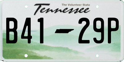 TN license plate B4129P