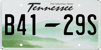 TN license plate B4129S
