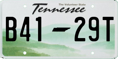 TN license plate B4129T