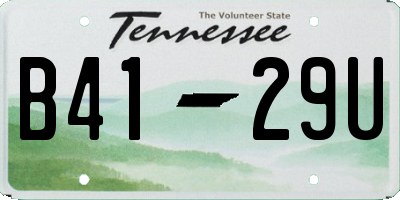 TN license plate B4129U