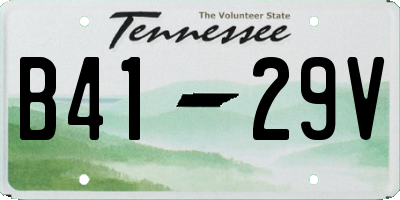 TN license plate B4129V